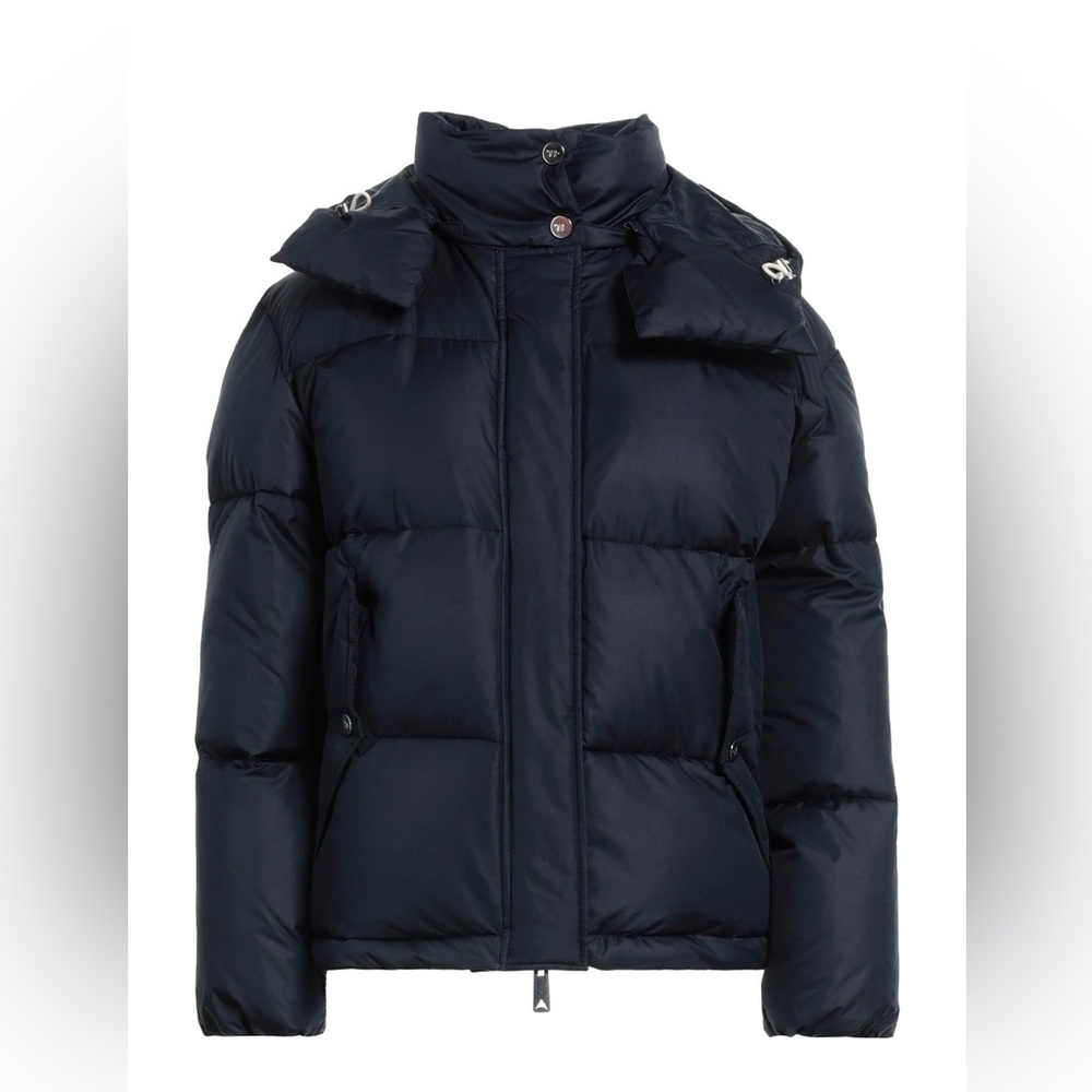 Elegant Midnight Blue Navy Puffer Jacket for Women